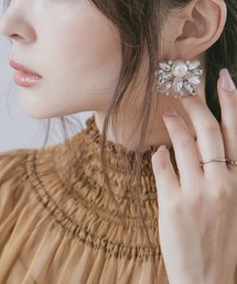 シャルム パールビジュー パーティーピアス