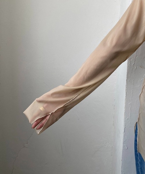 CAPRICIEUX LE'MAGE（カプリシューレマージュ）の「シアーハイネックTシャツ（Tシャツ/カットソー・レディース・ブラック/ベージュ・FREE）」の18枚目の写真