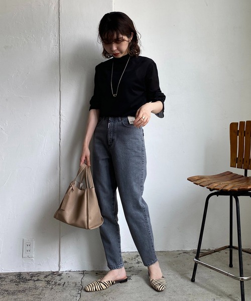 CAPRICIEUX LE'MAGE（カプリシューレマージュ）の「シアーハイネックTシャツ（Tシャツ/カットソー・レディース・ブラック/ベージュ・FREE）」の17枚目の写真