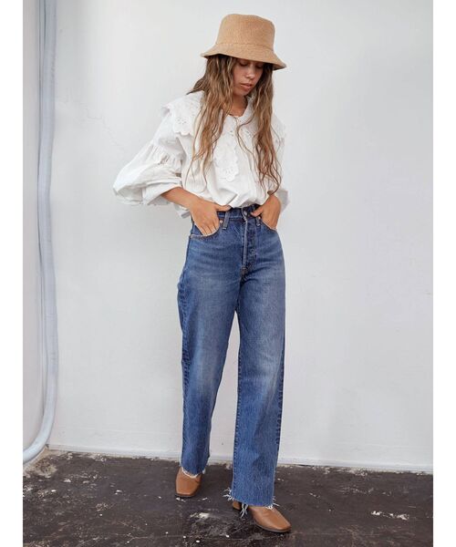 Ungrid（アングリッド）の「フリルカラードッキングブラウス（シャツ/ブラウス・レディース・ブラック/オフホワイト・FREE）」の6枚目の写真