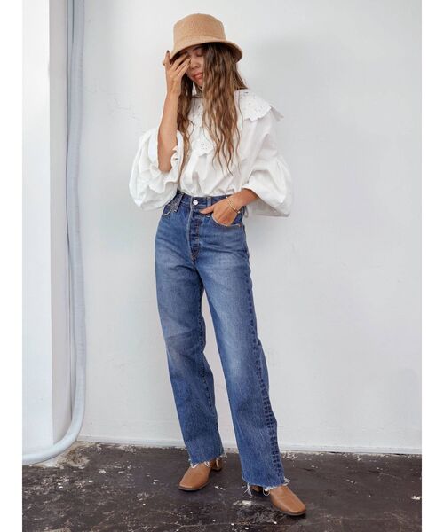 Ungrid（アングリッド）の「フリルカラードッキングブラウス（シャツ/ブラウス・レディース・ブラック/オフホワイト・FREE）」の10枚目の写真