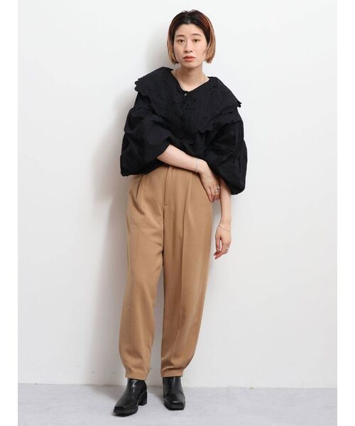 Ungrid（アングリッド）の「フリルカラードッキングブラウス（シャツ/ブラウス・レディース・ブラック/オフホワイト・FREE）」の7枚目の写真