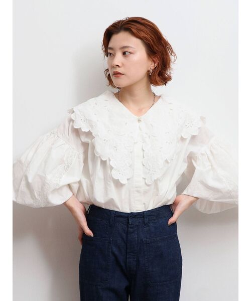 Ungrid（アングリッド）の「フリルカラードッキングブラウス（シャツ/ブラウス・レディース・ブラック/オフホワイト・FREE）」の11枚目の写真