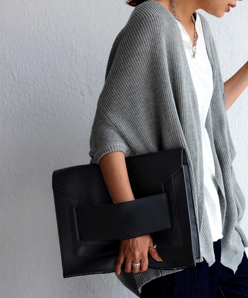 antiqua（アンティカ）の「2WAYクラッチショルダーバッグ（クラッチバッグ・レディース・ブラック・FREE）」の11枚目の写真