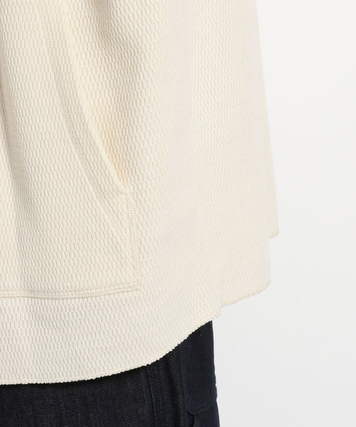 niko and...（ニコアンド）の「ハニカムメッシュフーディガン（カーディガン/ボレロ・メンズ・ブラック/オレンジ/アイボリー・MEDIUM/LARGE）」の15枚目の写真