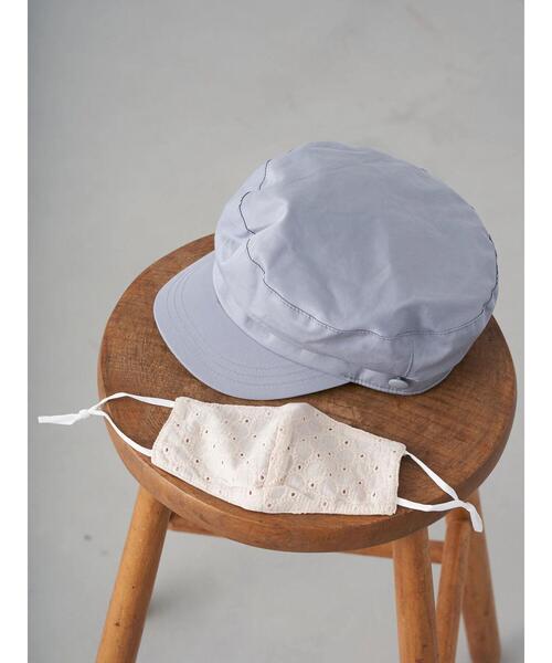 earth music&ecology（アースミュージックアンドエコロジー）の「マリンキャップマスクセット ＊（キャップ・レディース・チャコールグレー/ベージュ・FREE）」の3枚目の写真