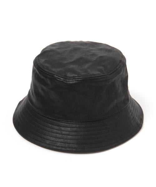 niko and...（ニコアンド）の「フェイクレザーバケットハット（ハット・メンズ・ブラック・FREE）」の2枚目の写真