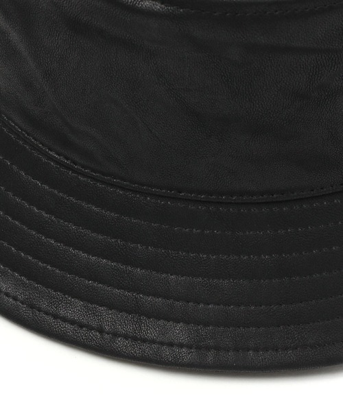 niko and...（ニコアンド）の「フェイクレザーバケットハット（ハット・メンズ・ブラック・FREE）」の5枚目の写真