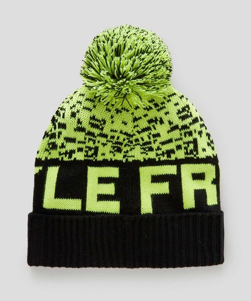 BENETTON (UNITED COLORS OF BENETTON)（ベネトンユナイテッドカラーズオブベネトン）の「キッズストリートポンポンニット帽・ワッチキャップB（ニットキャップ/ビーニー・キッズ・レッド/ブラック/グレー・LARGE/SMALL）」の6枚目の写真