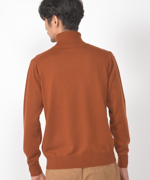 CROWDED CLOSET(クラウデッドクローゼット)の「12G(ゲージ)ジャガードタートルネックニット(ニット/セーター・メンズ・ホワイト/ブラック/ブラウン/レンガ・02/03/04)」の12枚目の写真