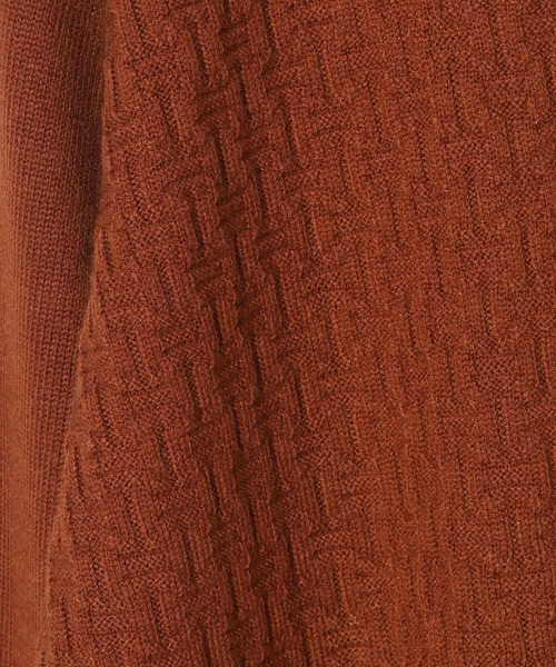 CROWDED CLOSET(クラウデッドクローゼット)の「12G(ゲージ)ジャガードタートルネックニット(ニット/セーター・メンズ・ホワイト/ブラック/ブラウン/レンガ・02/03/04)」の13枚目の写真