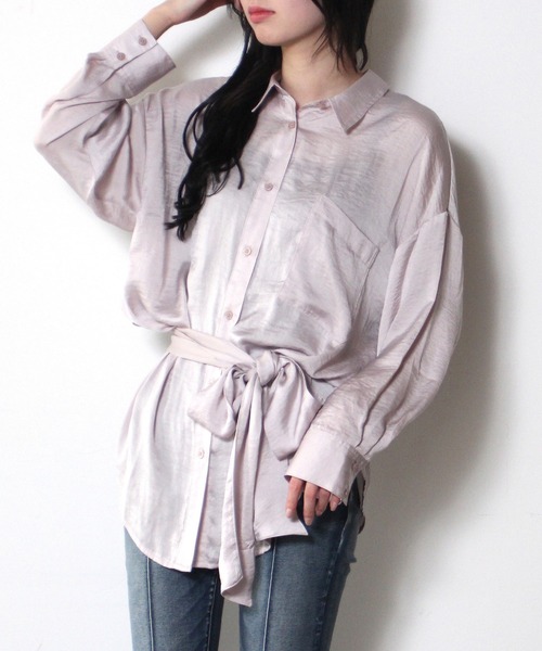 Oneway リボン付きビンテージサテンシャツ シャツ ブラウス One Way ワンウェイ のファッション通販 Zozotown