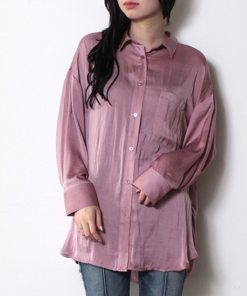 one way（ワンウェイ）の「【oneway】リボン付きビンテージサテンシャツ（シャツ/ブラウス・レディース・ホワイト/ライトグレー/パープル・FREE）」の15枚目の写真