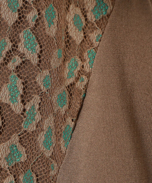 NOLLEY’S Sophi（ノーリーズソフィ）の「アニマルレース柄クルーネックカーディガン（カーディガン/ボレロ・レディース・ブラック/ブラウン・38/36）」の11枚目の写真