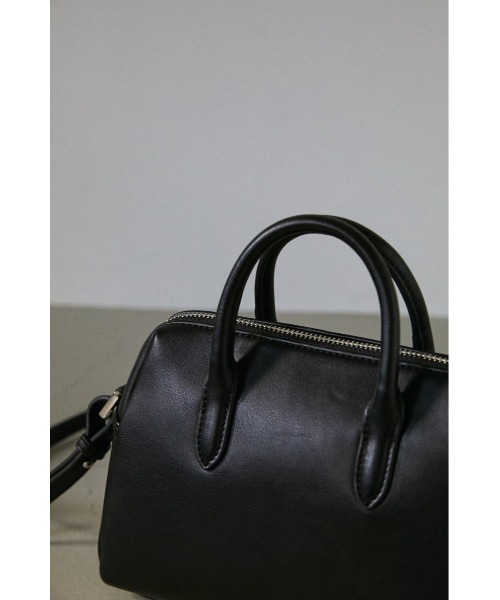 STYLEMIXER（スタイルミキサー）の「ミニマルボストンバッグ（ショルダーバッグ・レディース・ブラック/ブラウン・FREE）」の5枚目の写真