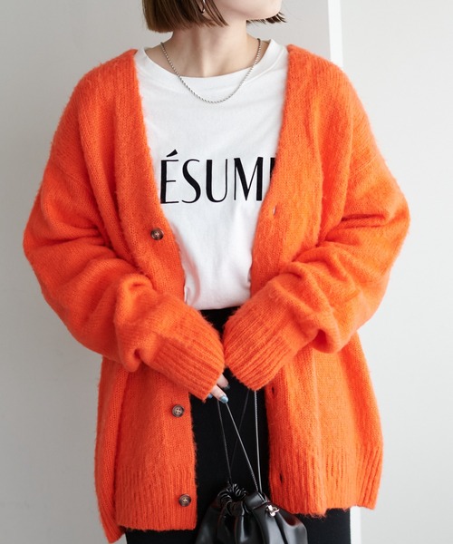 【WEB限定/ユニセックス】モヘアライクシャギーカーディガンの19枚目の写真