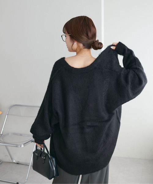 セール】【WEB限定/ユニセックス】モヘアライクシャギーカーディガン