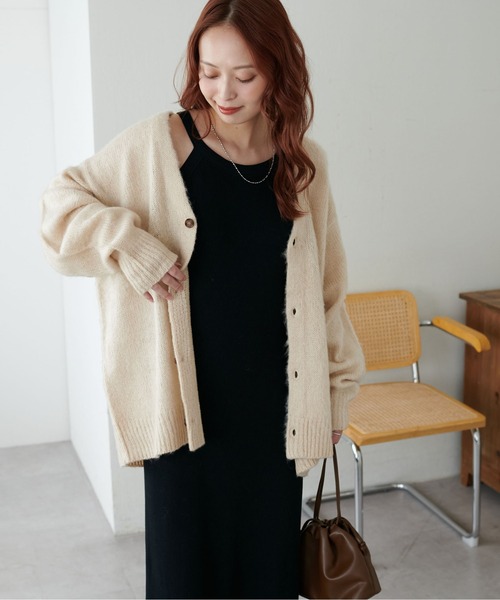 セール】【WEB限定/ユニセックス】モヘアライクシャギーカーディガン