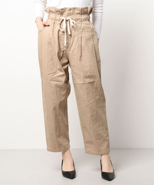 ehka sopo（エヘカソポ）の「ウエストフリルリボンパンツ（その他パンツ・レディース・ベージュ/ブラウン/カーキ・ﾌﾘ-）」の6枚目の写真