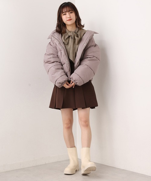 one after another NICE CLAUP（ワンアフターアナザーナイスクラップ）の「1枚で主役級の存在感。2Wayボウタイルーズシルエットシャツ（シャツ/ブラウス・レディース・グレー/オフホワイト/ベージュ系その他/ストライプ・FREE）」の15枚目の写真