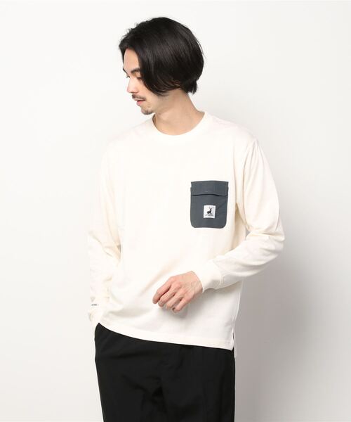 CAPTAIN STAG（キャプテンスタッグ）の「CAPTAIN STAG/キャプテンスタッグ ヘビーパッチポケット無地ロンT（Tシャツ/カットソー・メンズ・ホワイト/ブラック/ベージュ/ホワイト系その他/ブラック系その他・LL/M/L）」の18枚目の写真