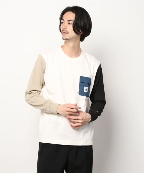 CAPTAIN STAG（キャプテンスタッグ）の「CAPTAIN STAG/キャプテンスタッグ ヘビーパッチポケット無地ロンT（Tシャツ/カットソー・メンズ・ホワイト/ブラック/ベージュ/ホワイト系その他/ブラック系その他・LL/M/L）」の19枚目の写真