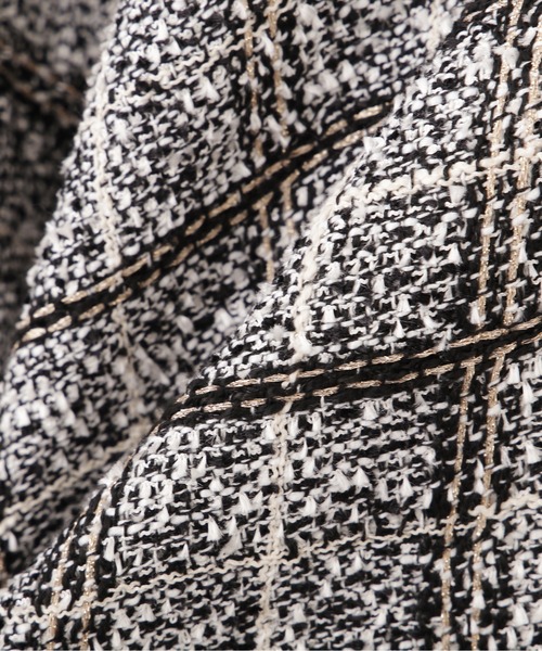 PROPORTION BODY DRESSING（プロポーションボディドレッシング）の「【堀田茜さん着用　美人百花11月号 掲載商品】チェックツイードマーメイドスカート / 1211220002（スカート・レディース・ブルー/ブラック/パープル/ピンク・SMALL/MEDIUM）」の16枚目の写真