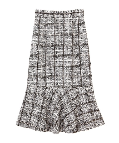 PROPORTION BODY DRESSING（プロポーションボディドレッシング）の「【堀田茜さん着用　美人百花11月号 掲載商品】チェックツイードマーメイドスカート / 1211220002（スカート・レディース・ブルー/ブラック/パープル/ピンク・SMALL/MEDIUM）」の17枚目の写真