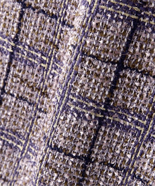 PROPORTION BODY DRESSING（プロポーションボディドレッシング）の「【堀田茜さん着用　美人百花11月号 掲載商品】チェックツイードマーメイドスカート / 1211220002（スカート・レディース・ブルー/ブラック/パープル/ピンク・SMALL/MEDIUM）」の18枚目の写真