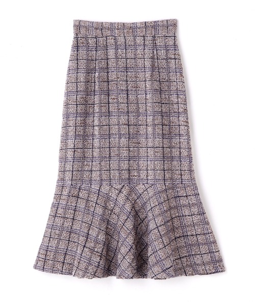 PROPORTION BODY DRESSING（プロポーションボディドレッシング）の「【堀田茜さん着用　美人百花11月号 掲載商品】チェックツイードマーメイドスカート / 1211220002（スカート・レディース・ブルー/ブラック/パープル/ピンク・SMALL/MEDIUM）」の19枚目の写真