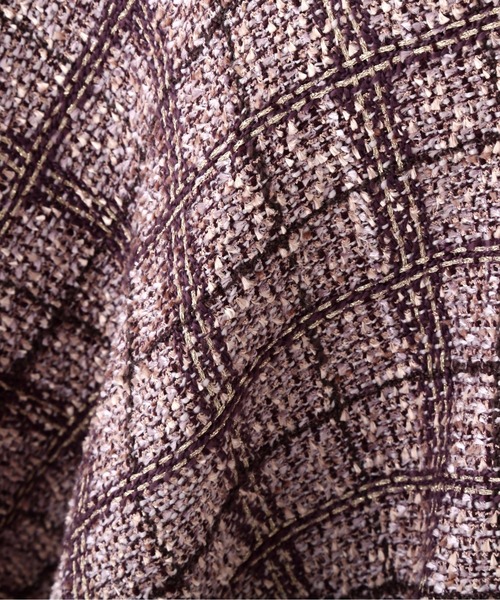 PROPORTION BODY DRESSING（プロポーションボディドレッシング）の「【堀田茜さん着用　美人百花11月号 掲載商品】チェックツイードマーメイドスカート / 1211220002（スカート・レディース・ブルー/ブラック/パープル/ピンク・SMALL/MEDIUM）」の20枚目の写真