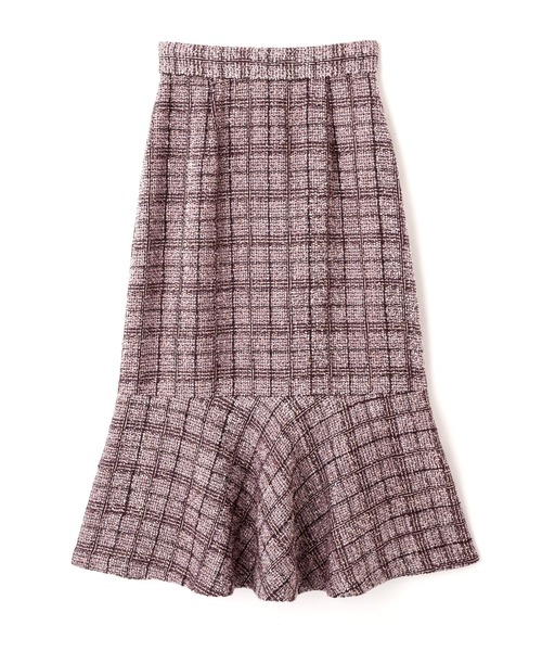 PROPORTION BODY DRESSING（プロポーションボディドレッシング）の「【堀田茜さん着用　美人百花11月号 掲載商品】チェックツイードマーメイドスカート / 1211220002（スカート・レディース・ブルー/ブラック/パープル/ピンク・SMALL/MEDIUM）」の21枚目の写真