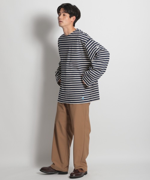 ORCIVAL（オーシバル）の「【ORCIVAL(オーシバル)】コットンロード BIGTシャツ（Tシャツ/カットソー・メンズ・ネイビー/ナチュラル・MEDIUM）」の5枚目の写真