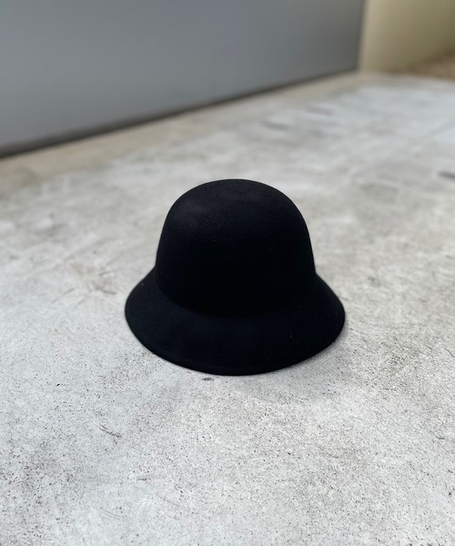 un dix cors（アンディコール）の「小顔効果抜群　ウールベルハット（ハット・レディース・ブラック/ベージュ・FREE）」の2枚目の写真