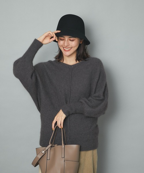 un dix cors（アンディコール）の「小顔効果抜群　ウールベルハット（ハット・レディース・ブラック/ベージュ・FREE）」の11枚目の写真