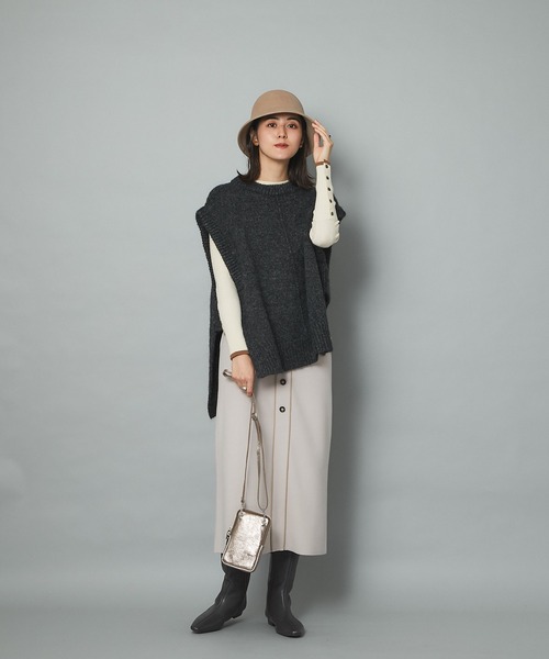 un dix cors（アンディコール）の「小顔効果抜群　ウールベルハット（ハット・レディース・ブラック/ベージュ・FREE）」の8枚目の写真