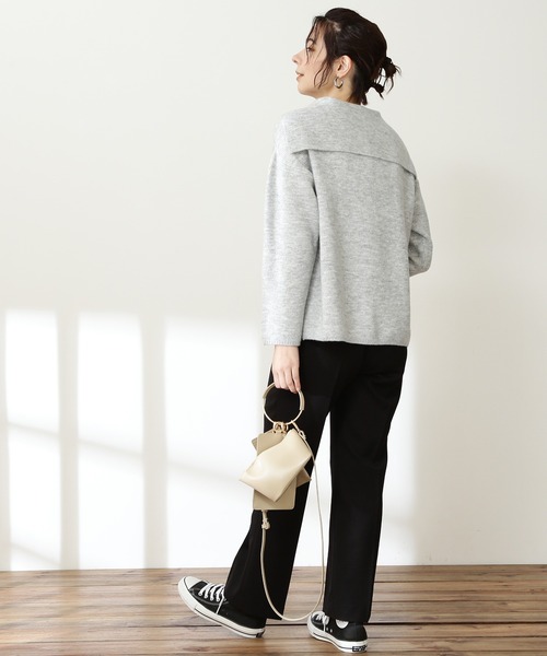 N.(N. Natural Beauty Basic)(エヌエヌナチュラルビューティーベーシック)の「≪◆セーラーカラートップニット≫(ニット/セーター・レディース・オフホワイト/トップグレー/モカ・MEDIUM)」の5枚目の写真