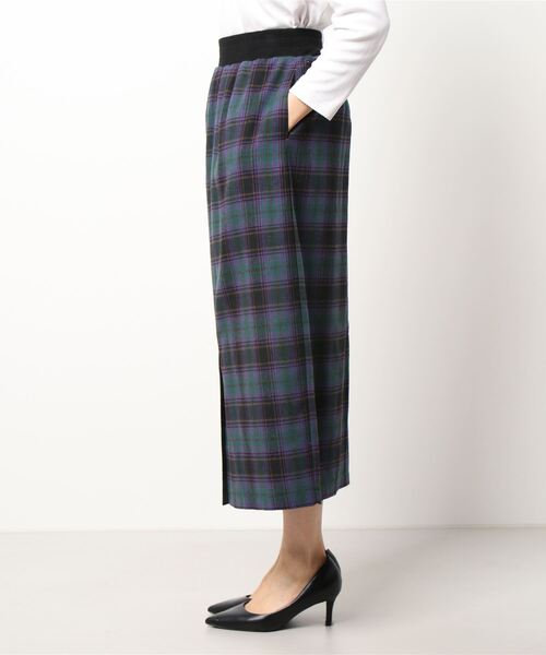 Q（キュー）の「コットンチェックタイトスカート（スカート・レディース・グリーン系その他/レッド系その他・MEDIUM）」の6枚目の写真