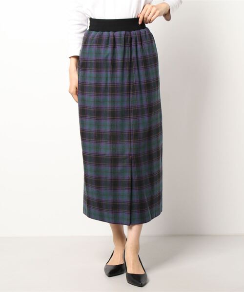 Q（キュー）の「コットンチェックタイトスカート（スカート・レディース・グリーン系その他/レッド系その他・MEDIUM）」の8枚目の写真