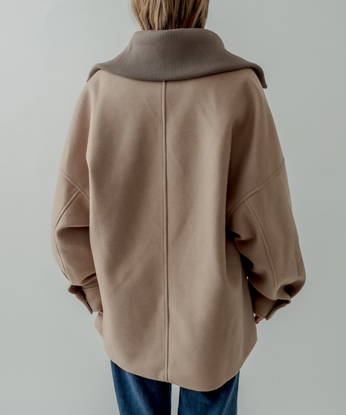 mystic（ミスティック）の「衿リブミドル丈コート（その他アウター・レディース・ブラック/ベージュ/アイボリー・FREE）」の16枚目の写真