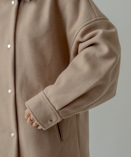 mystic（ミスティック）の「衿リブミドル丈コート（その他アウター・レディース・ブラック/ベージュ/アイボリー・FREE）」の20枚目の写真