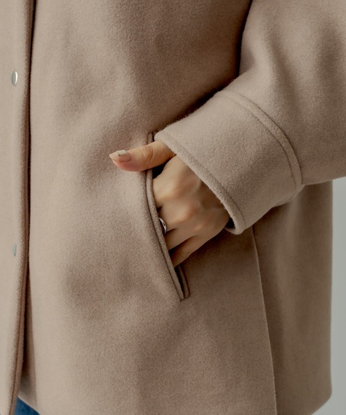 mystic（ミスティック）の「衿リブミドル丈コート（その他アウター・レディース・ブラック/ベージュ/アイボリー・FREE）」の21枚目の写真