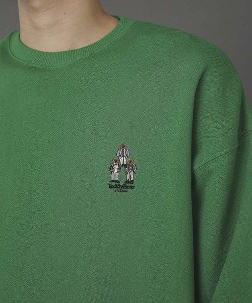 SENSE OF PLACE by URBAN RESEARCH（センスオブプレイスバイアーバンリサーチ）の「『別注』TeddyBear×SENSE OF PLACE　テディベアウラキモウスウェットA（スウェット・メンズ・ブラック/ベージュ/ブルー/グリーン・MEDIUM/LARGE）」の5枚目の写真
