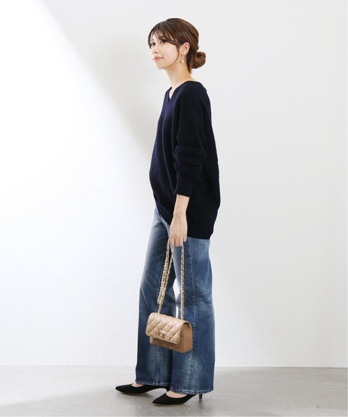 La TOTALITE(ラトータリテ)の「《追加》12GガーターVネックプルオーバー◆(ニット/セーター・レディース・ナチュラル/ピンク/グレー/ネイビー・FREE)」の21枚目の写真