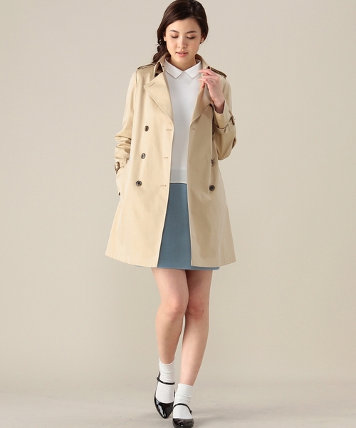 green label relaxing(グリーンレーベルリラクシング)の「◆GT 120/3 GABA トレンチコート ◆(トレンチコート・レディース・ベージュ/ネイビー・44/34/38/40/36/42)」の6枚目の写真