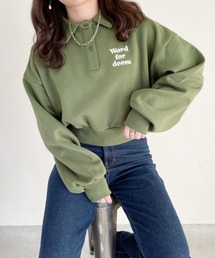 nemne store | 公園に出かける裏起毛ポロスウェット(スウェット)