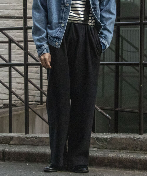 GLOSTER(グロスター)の「【GLOSTER/グロスター】ベルト付 フリースイージーパンツ(その他パンツ・メンズ・ブラック/ライトグレー・MEDIUM/LARGE)」の7枚目の写真
