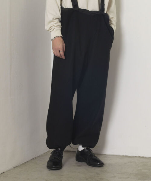 GLOSTER(グロスター)の「【GLOSTER/グロスター】ベルト付 フリースイージーパンツ(その他パンツ・メンズ・ブラック/ライトグレー・MEDIUM/LARGE)」の4枚目の写真