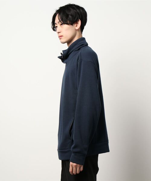 TAKA-Q（タカキュー）の「タカキューメンズ/TAKA-Q：MEN ストレッチ裏シャギー クロスネック長袖プルオーバーTシャツ（Tシャツ/カットソー・メンズ・ブラック/ネイビー/ホワイト・LARGE/MEDIUM/3L/S/X-LARGE）」の5枚目の写真