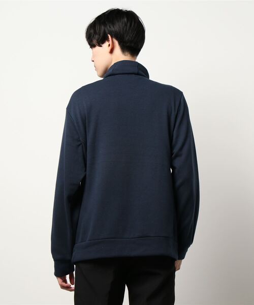 TAKA-Q（タカキュー）の「タカキューメンズ/TAKA-Q：MEN ストレッチ裏シャギー クロスネック長袖プルオーバーTシャツ（Tシャツ/カットソー・メンズ・ブラック/ネイビー/ホワイト・LARGE/MEDIUM/3L/S/X-LARGE）」の4枚目の写真